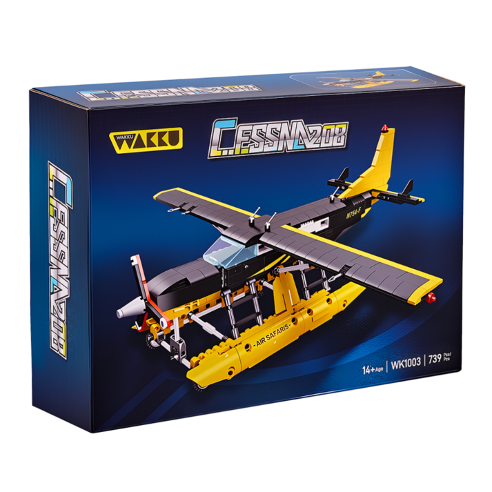 Wakku 군사 비행기 블럭완구 미해군 세스나208 전투기 레고호환블록 Pcs739, 1개