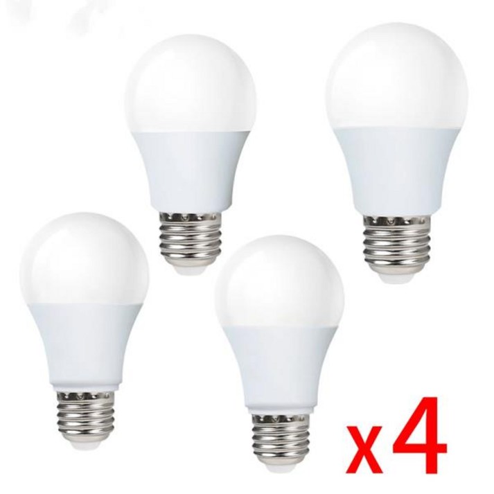 E27 LED 전구 램프 AC 220V SMD2835 3W Lampada 거실 가정 실내 봄빌라 4 개