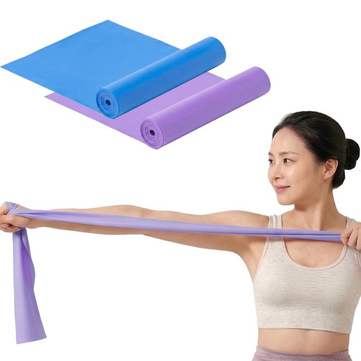 에이크 2M 라텍스 운동밴드, 1세트, 혼합색상