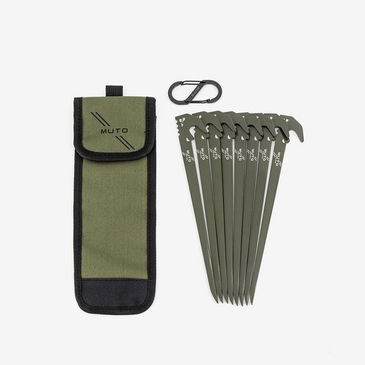 뮤토 라이노팩 고강도 캠핑팩 23cm 8개 구성 세트, 1세트