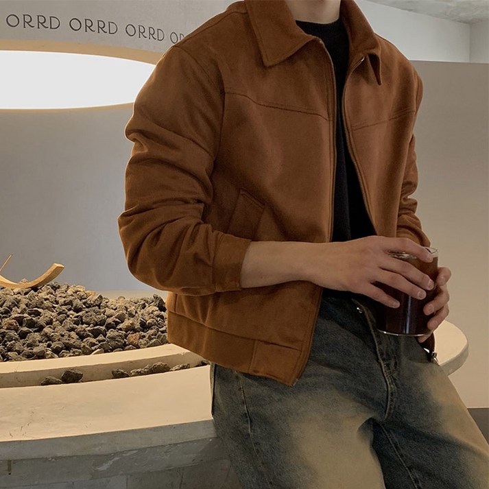 크롭 절개 스웨이드 자켓 2컬러