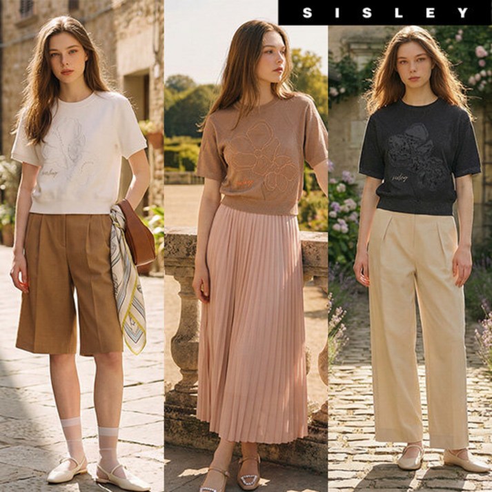 [런칭가129,000원]26SS 시슬리 하이엔드 시어 샤이닝 니트