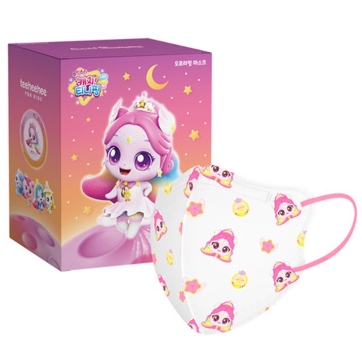 티히히 캐치티니핑 오로라핑 캐릭터 마스크 아동용 소형M