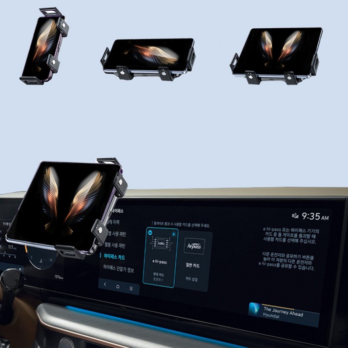 지시그니처 디올뉴그랜저 GN7 2022~ 갤럭시 Z폴드 핸드폰 무선충전 거치대 S20A-HK, 1개