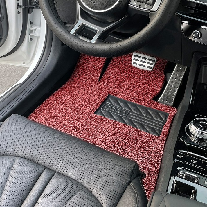 가온 코일매트 카매트 발매트 차량용 바닥 발판 전차종, 레드