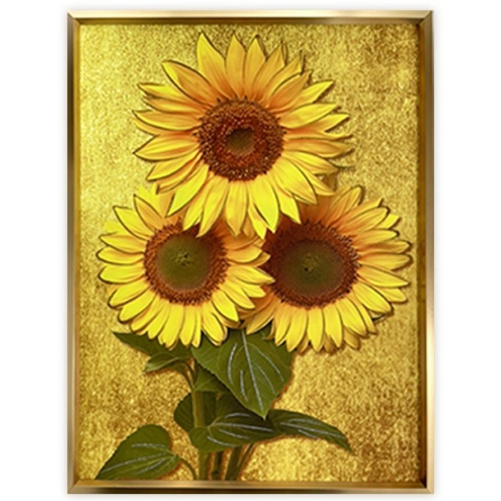 아이뉴 돈 들어오는 금전운 해바라기 그림 벽장식 입체감