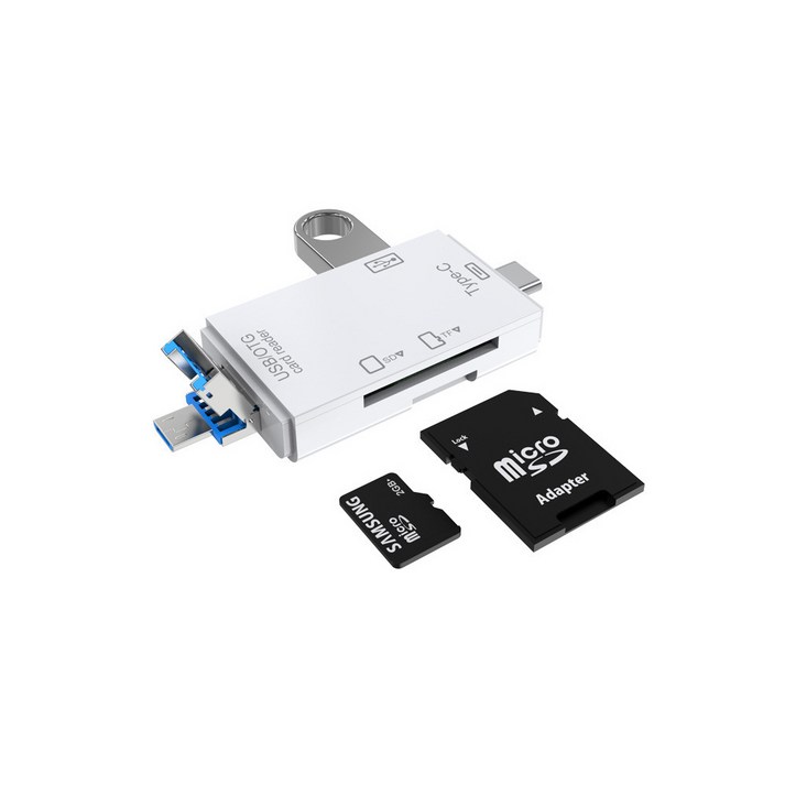 파인큐브 usb3.0 블랙박스 SD/TF 멀티 카드리더기 C-OTG3, 화이트