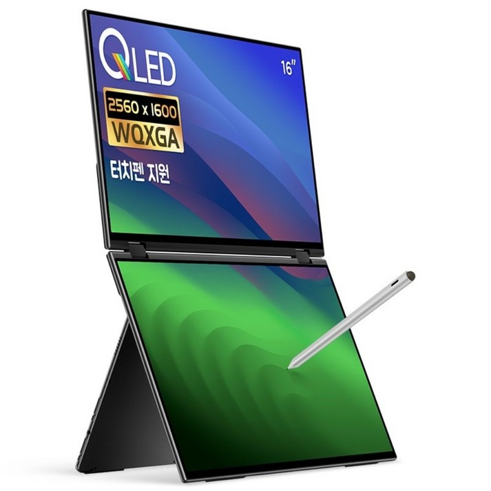 EHOMEWEI 이홈웨이 포터블모니터 휴대용모니터 듀얼모니터 서브모니터 X2Pro 2.5K QLED 100%DCI-P3 sRGB 16인치 맥OS 윈도우 덱스 게임콘솔 미니PC 호환, X2 Pro, 41cm