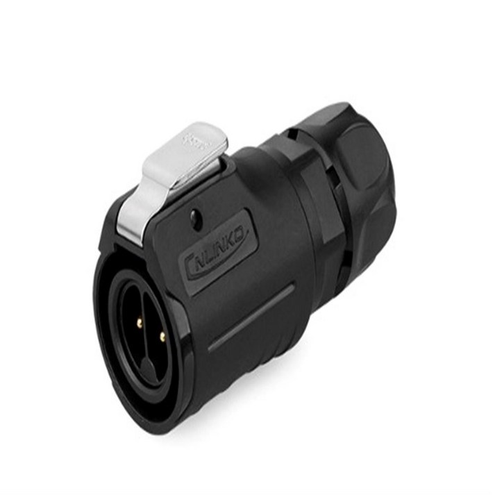 16파이 방수 커넥터 2핀 Male 플러그  LP-16-C02PE-02-001   [CNLINKO]