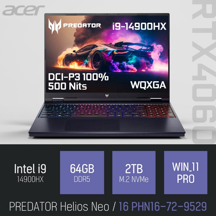 ACER PREDATOR Helios Neo 16 PHN16-72-9529 [무선 마우스+ 패드 증정]