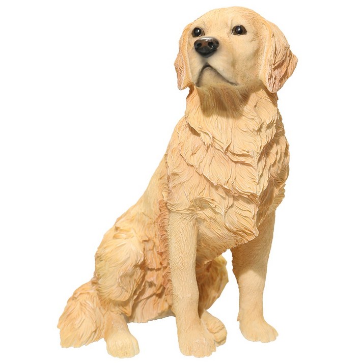강아지 피규어 장식모형 골든 마치보케 바람을 Dog 1/6 세트 에그 리트리버 데코