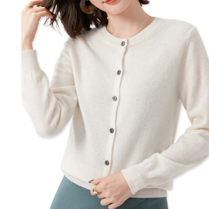핑크셀럽 보들 라운드 니트 가디건