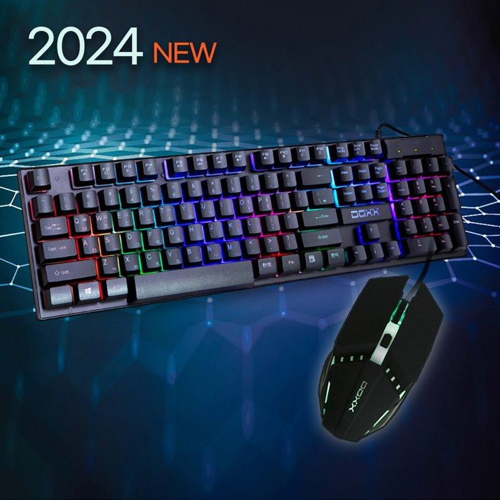 원웨이 LED 키보드 마우스 세트 유선 게이밍 저소음, DXKM1001키보드마우스 원웨이 LED 키보드 마우스 세트 유선 게이밍 저소음, DXKM1001키보드마우스
