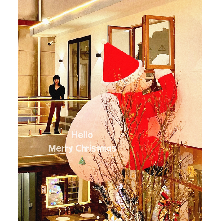 벽타는 산타 크리스마스 야외 대형 조명 장식 2m산타 벽산타 카페