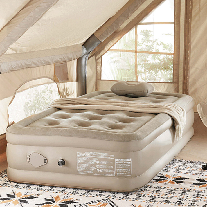 어반카모 캠핑 자충 에어매트 야외 캠핑용 휴대용 침대 매트리스 2인용 더블