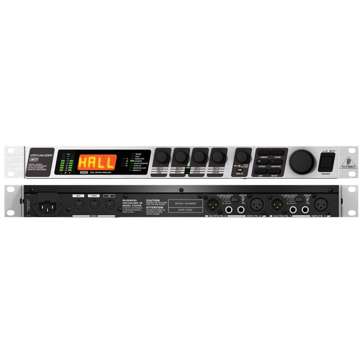 BEHRINGER FX2000 / FX-2000 / 베링거 / 멀티 이펙터 / 하이 퍼포먼스 3D 멀티 엔진 이펙트 프로세서 / FX 2000 / 에코 리버브EQ AD DA컨버터