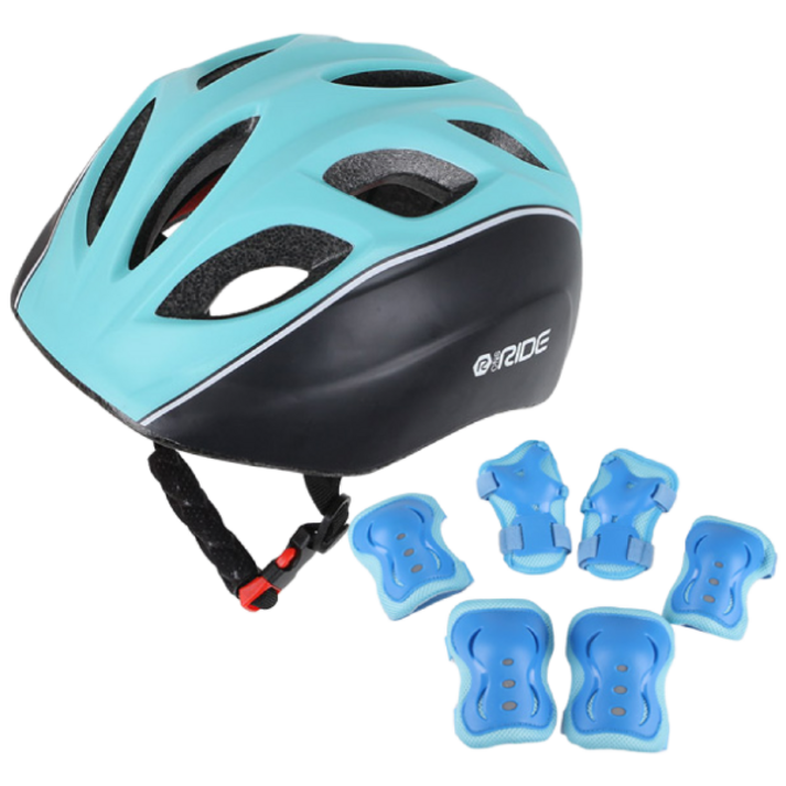 RE13RE14 아동용 보호대헬멧인라인자전거킥보드어린이, 헬멧블랙스카이, 1개