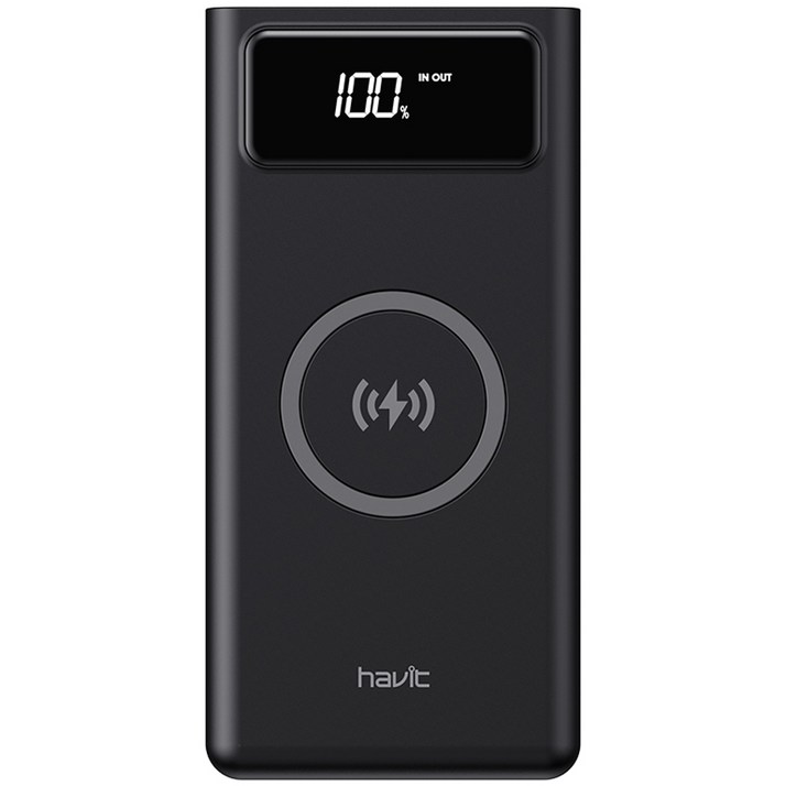 하빗 고속무선충전 대용량 보조배터리 50000mAh 차박 캠핑용 멀티단자, PB88, 블랙 하빗 고속무선충전 대용량 보조배터리 50000mAh 차박 캠핑용 멀티단자, PB88, 블랙