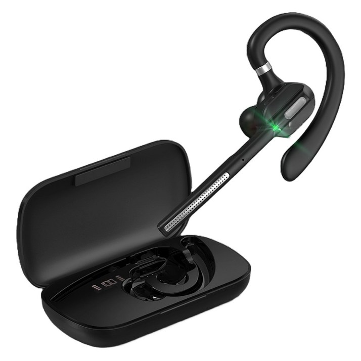 엠지텍 통화용 2대 멀티포인트 퀄컴 APTX코덱 무선 블루투스 이어폰, CALL 6000, 블랙