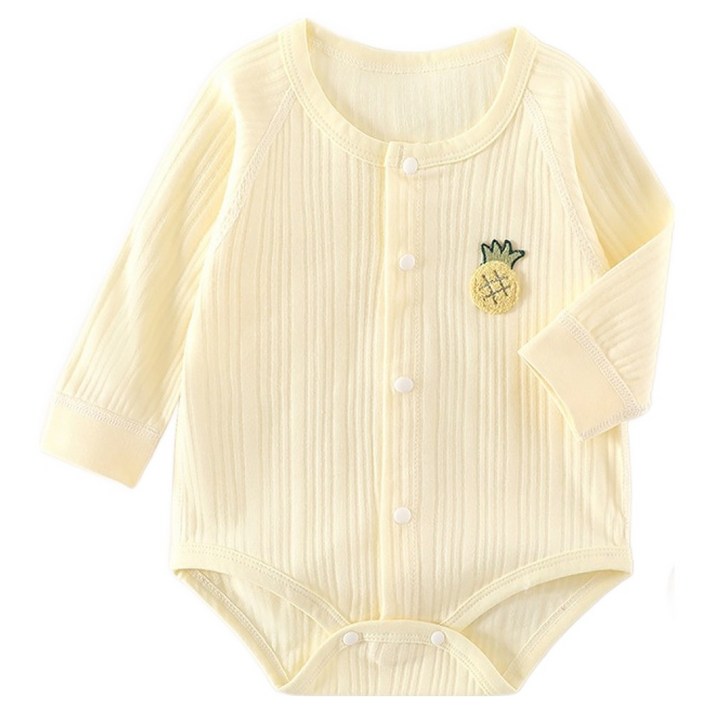 베베니즈 신생아용 파스텔패치 순면 긴팔바디수트