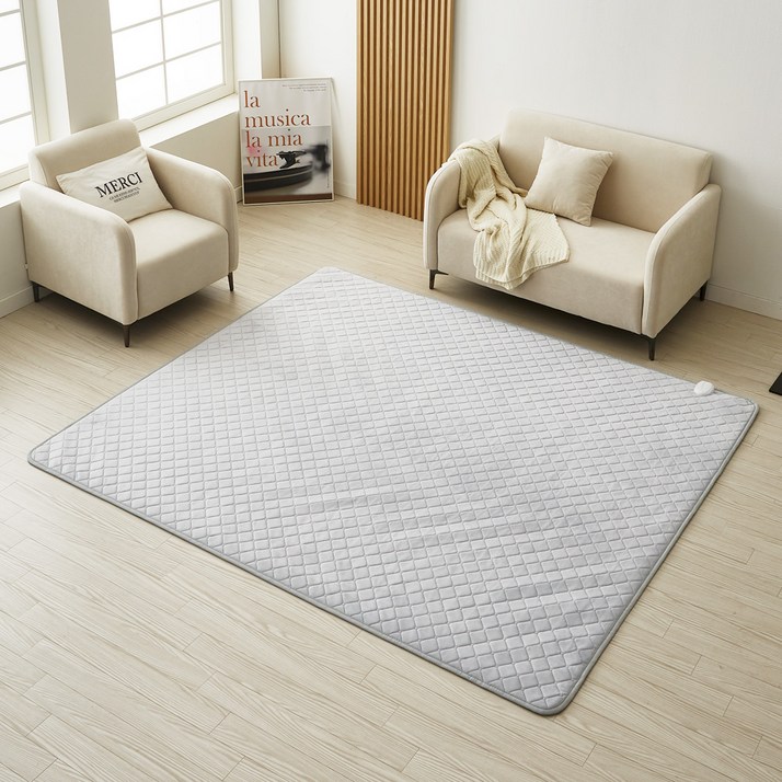 눕자 카본 소프트 극세사 탄소 전기매트, 그레이, 슈퍼킹(230 x 200 cm)