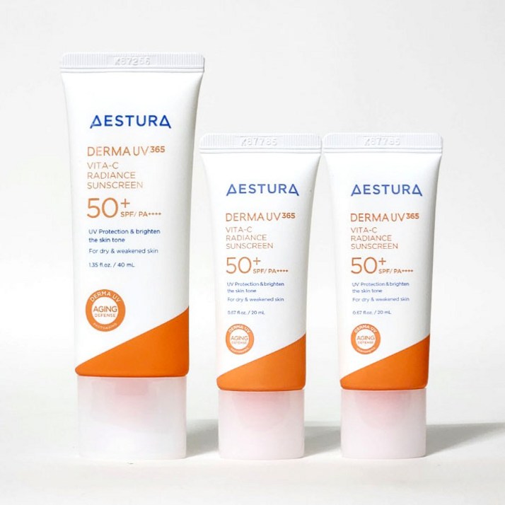 에스트라 더마UV365 비타C 광채수분 선크림 40ml+20ml*2개