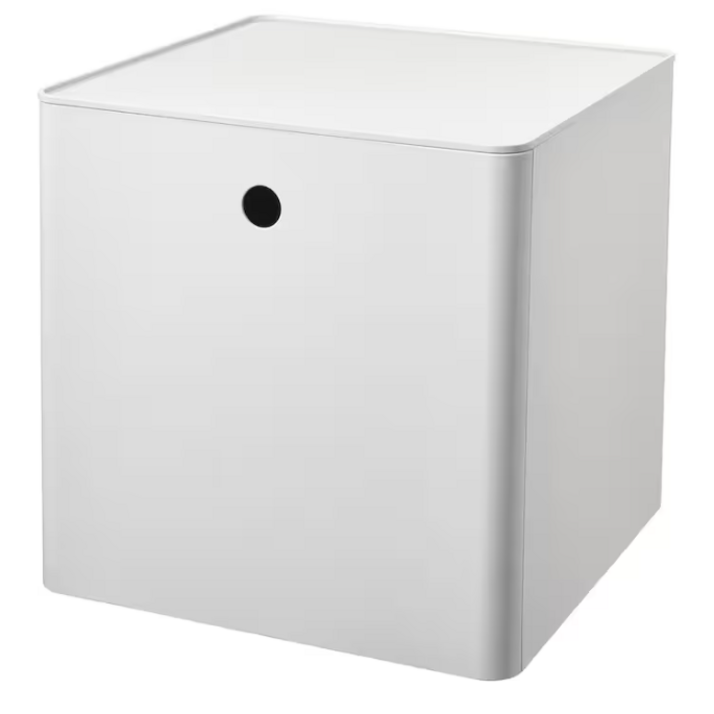 이케아 KUGGIS 쿠기스 수납상자+뚜껑 화이트 32x32x32cm 805.268.76