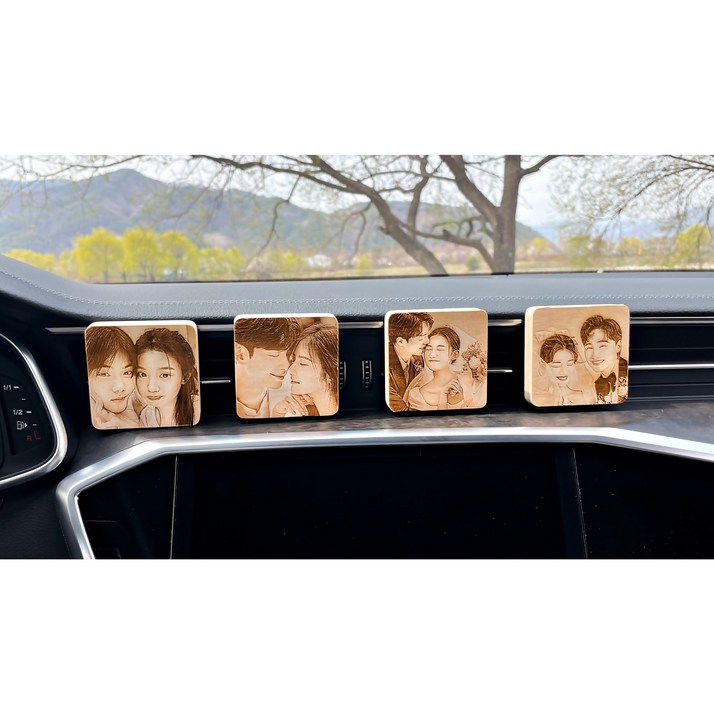 디엠지아트토이 특별한 선물 차량용 미니 우드액자