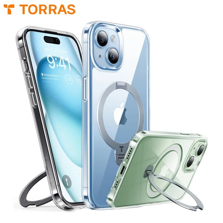 공식 TORRAS 토라스 업그레이드 360도 Ostand 스핀 마그네틱 맥세이프 밀리터리 등급 충격 저항 핸드폰 케이스