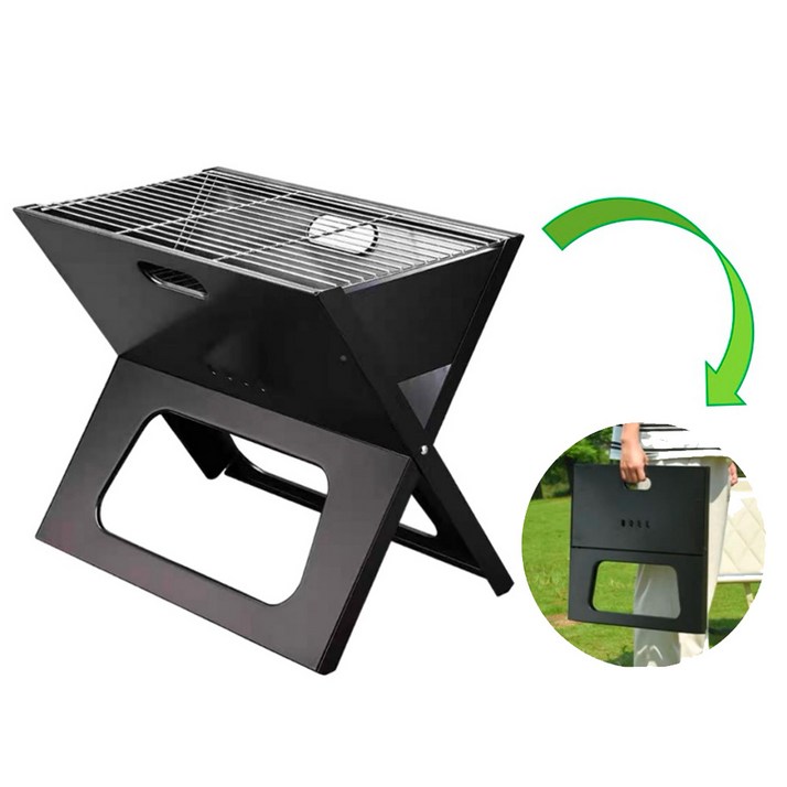 Gaayou 접이식 캠핑 바베큐 화로대 바베큐 그릴 휴대용 화로대 야외용 숯불 화로대