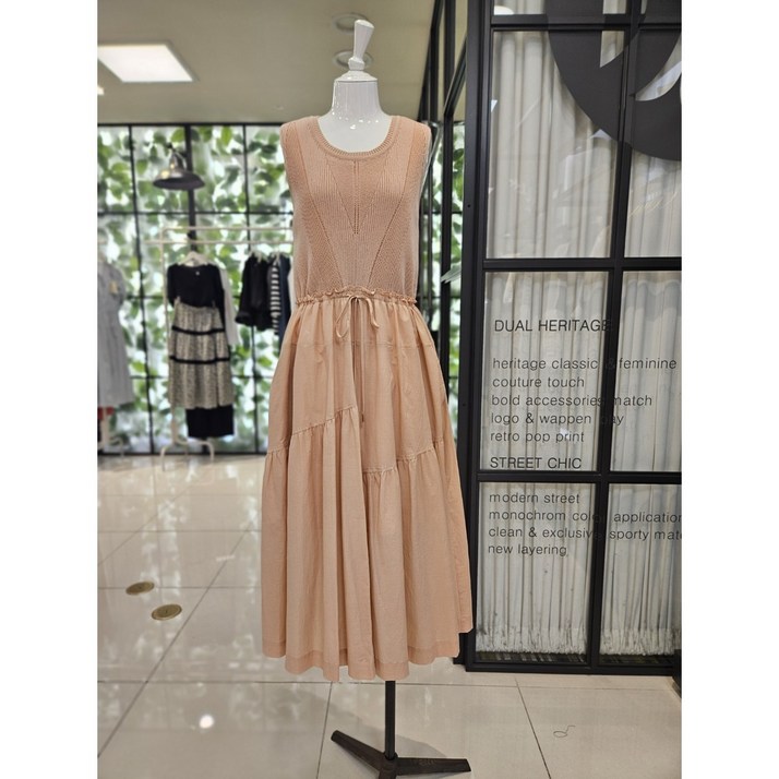 듀엘 DEWE니트 탑 레이어드 원피스 D242MSF060  NC일산