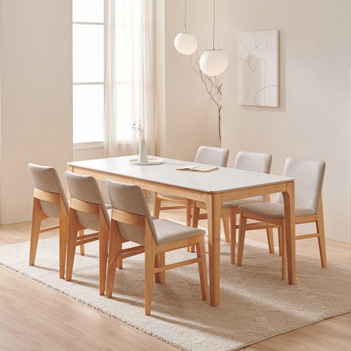 [삼익가구] 어썸 통세라믹 원목 4인 6인 식탁 풀세트