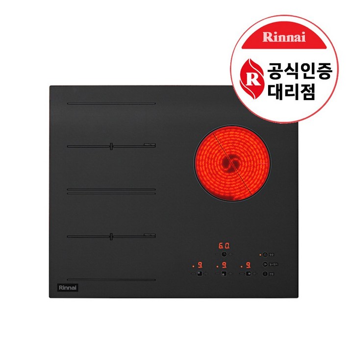 린나이 3구 빌트인 하이브리드 전기레인지 HYF3200N 타공사이즈 560x430480 공용