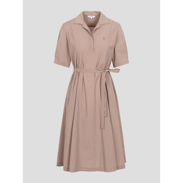 정품 빈폴 레이디스 원피스 나일론 혼방 반소매 하객룩