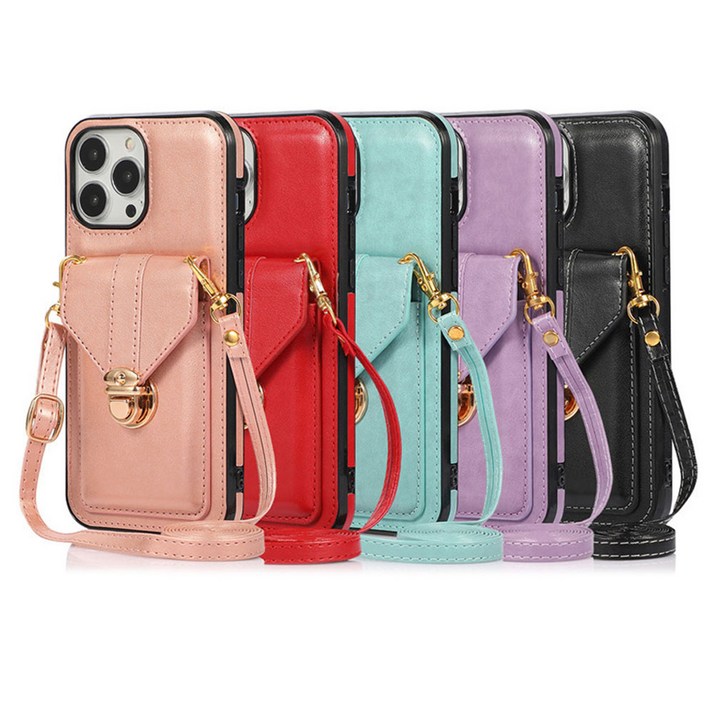 갤럭시 S21 노트20 S20 FE 울트라 ULTRA 노트10 S10 플러스 가죽 스트랩 파우치 카드지갑 핸드폰 케이스