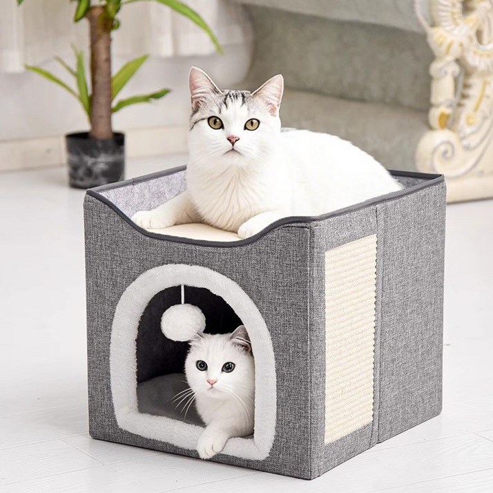 고양이집 이중 보온 고양이방석