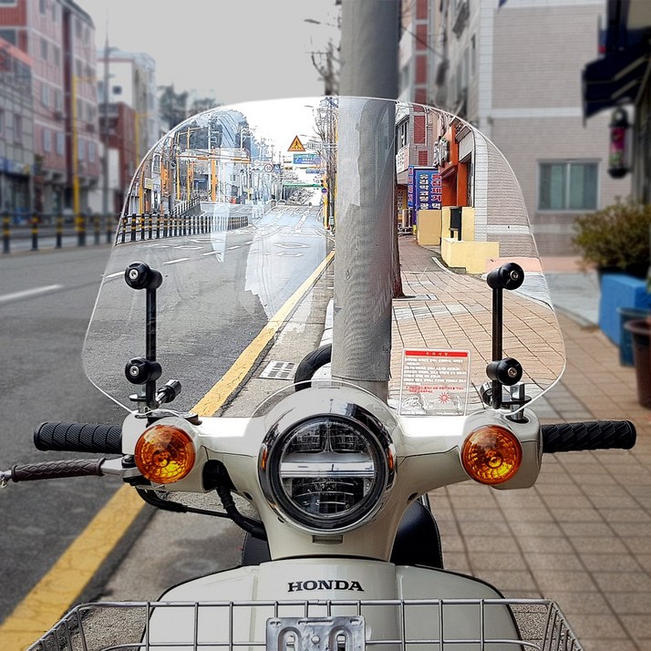 순흥 혼다 슈퍼커브110 2021년-2025년 숏타입 윈드스크린 클리어 스모그 튜닝, 1개