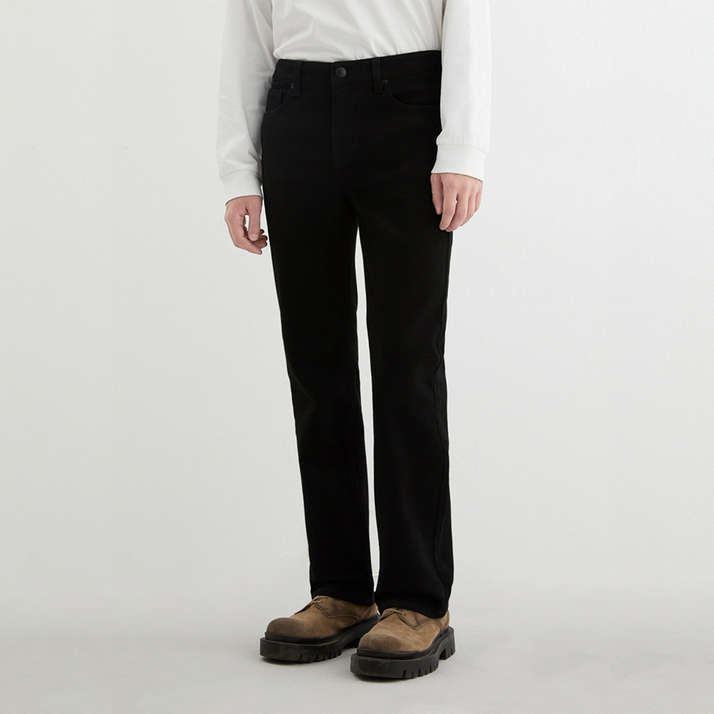 백화점 정품 Guess 게스 남성 기모 흑청 스트레이트 팬츠 겨울용