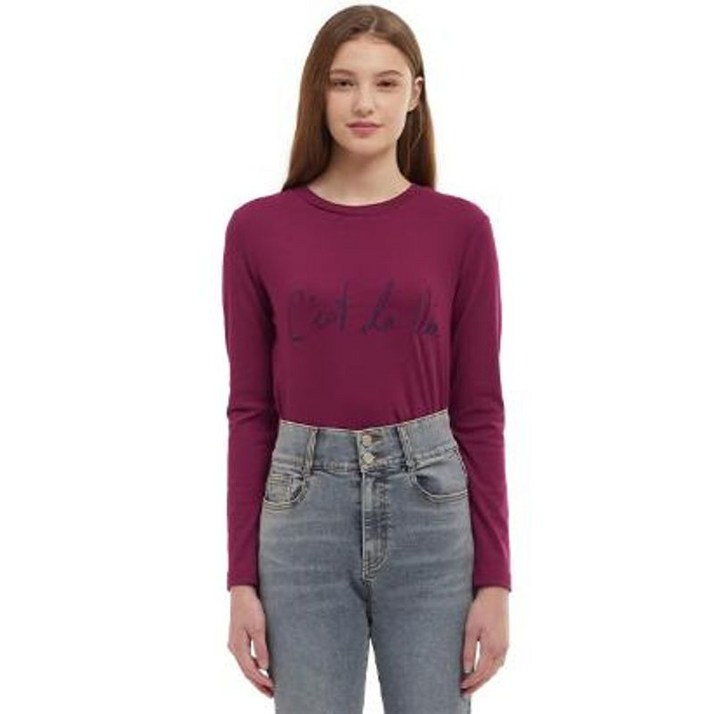 플라스틱아일랜드 레터링 자수 티셔츠 PN3CL881