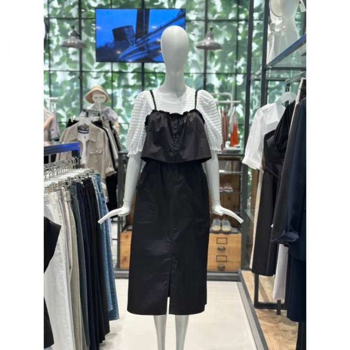 백화점 듀엘 뷔스티에 셔링포인트 원피스 L253PSE011 아울렛