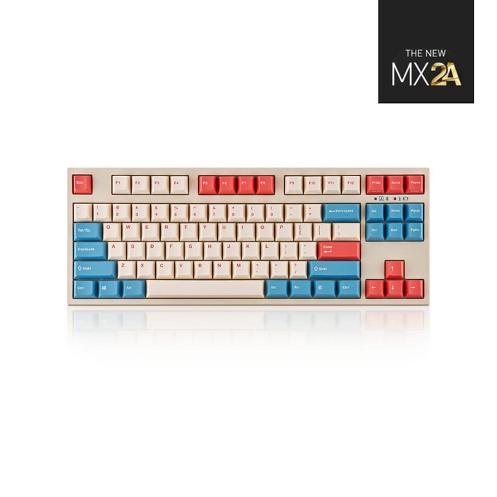 MX2A 레오폴드 750RBT PD 코랄 블루 유무선 텐키리스 기계식 키보드 MX2A 레오폴드 750RBT PD 코랄 블루 유무선 텐키리스 기계식 키보드
