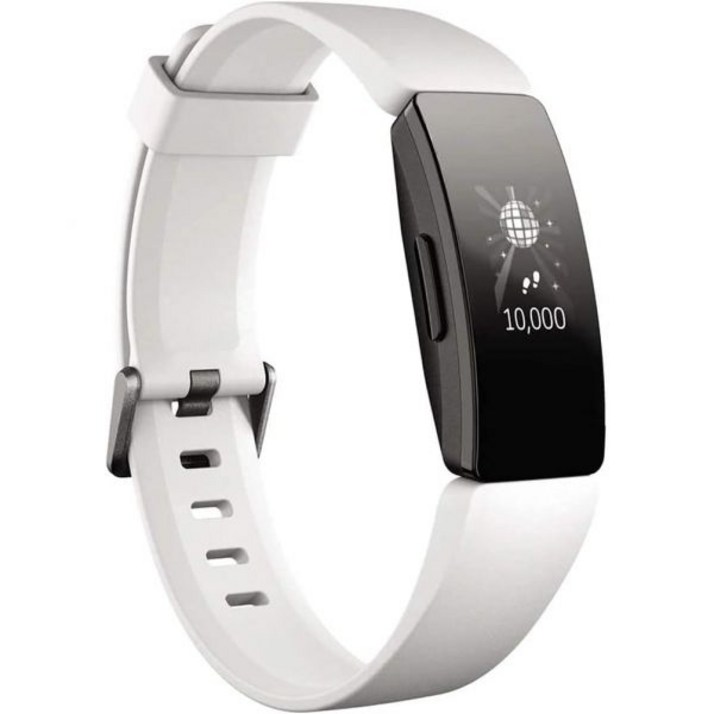 Fitbit 핏비트 인스파이어 HR 심박수 및 피트니스 트래커 S L 밴드 포함 화이트 원사이즈 카운트 1개