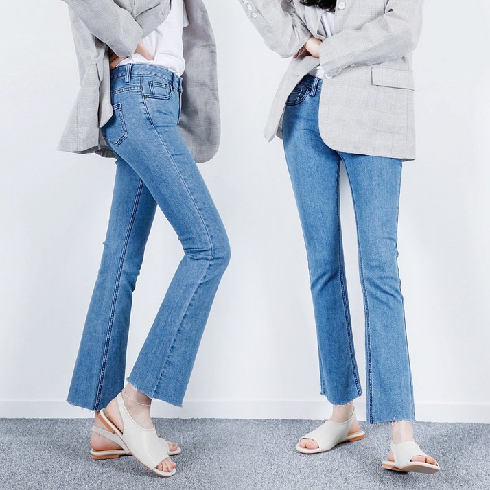 프리티아라 여성용 슬림 부츠컷진