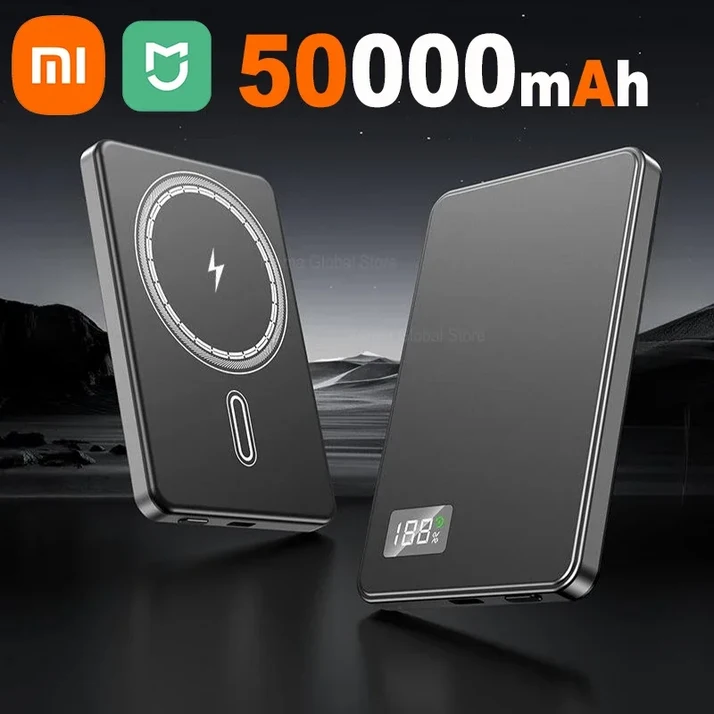Xiaomi Mijia 50000mAh 휴대용 자기 무선 보조베터리 PD22.5W iPhone Samsung 용 Magsafe 고속 충전 외장