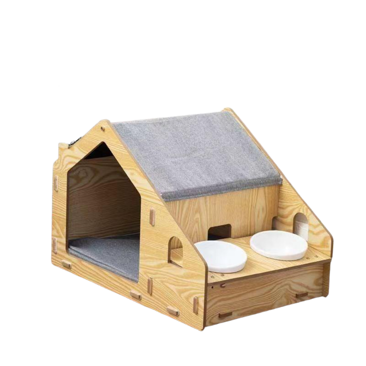 나미펫 강아지집 고양이집 반려동물 하우스 애완동물 다용도 하우스, 1세트, 원목색
