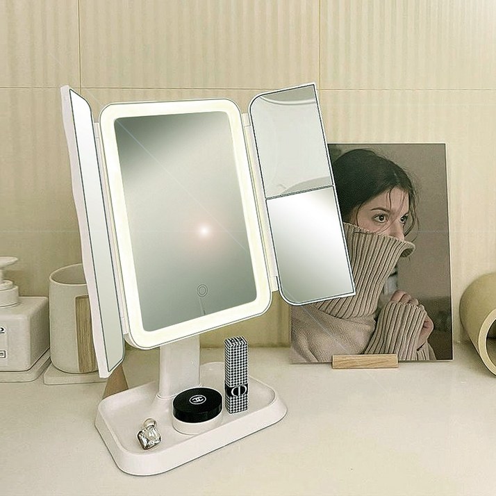 화장대조명거울 디하우트 LED거울 조명 확대 화장거울 탁상 메이크업 거울