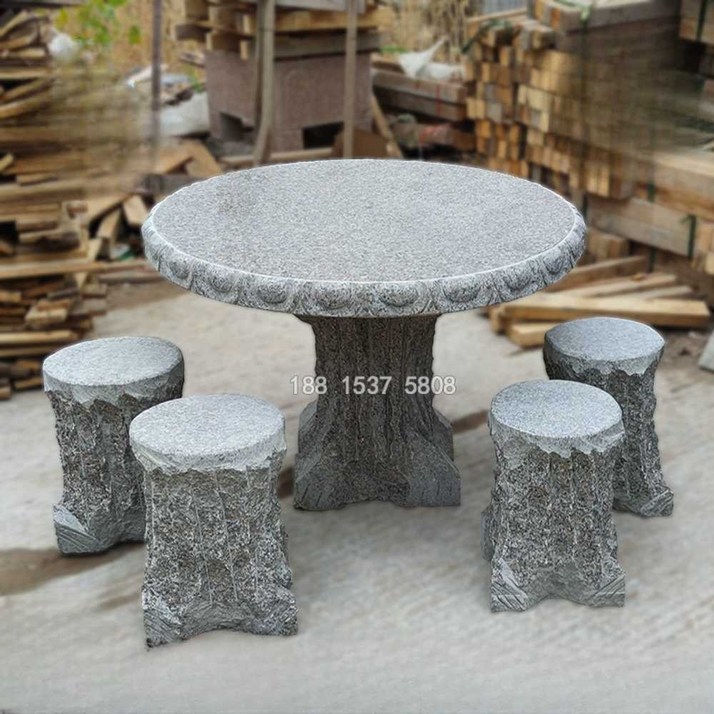 석재테이블 돌 책상 야외 인테리어 천연 돌 정원 장식