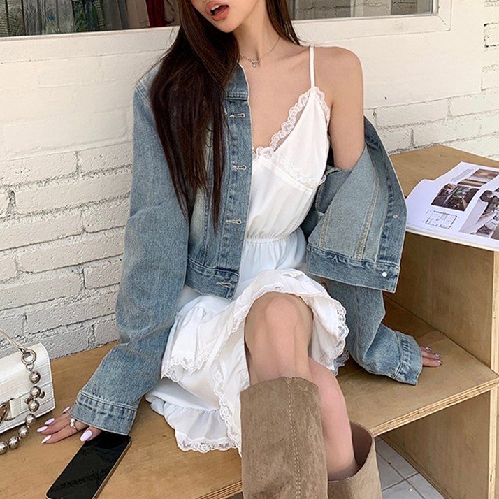 대박난박양 마샤 데님 크롭 자켓