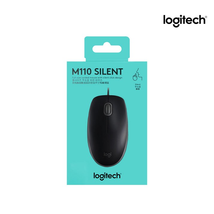 로지텍 M110 무소음 유선 마우스 M-U0051