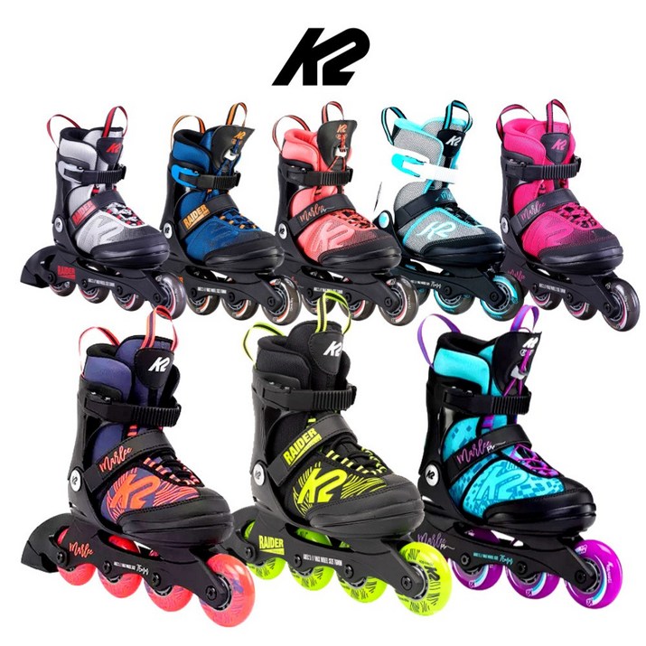 K2 인라인 스케이트 어린이용 미국직구 5th element 인라인 스케이트 모음, 블루 / 오렌지